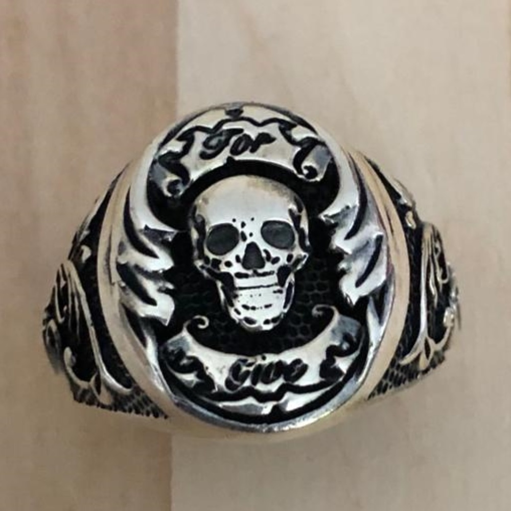 925 For Give Skull Ring - Picture 2 of 5